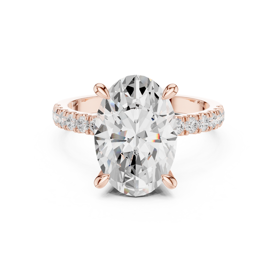 Diamond climber earrings with curved style.
