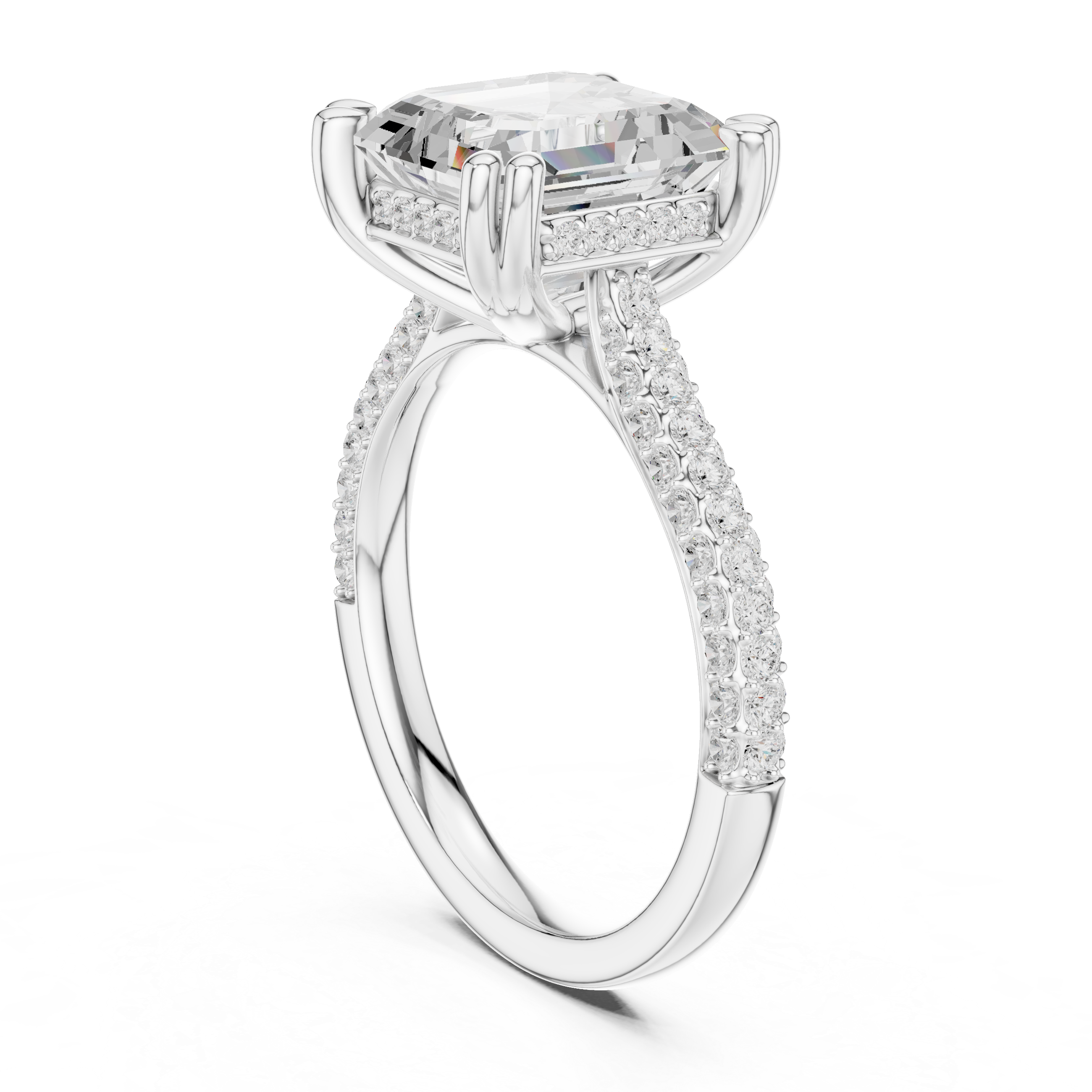 Sparkling CZ Diamond Necklace with high shine