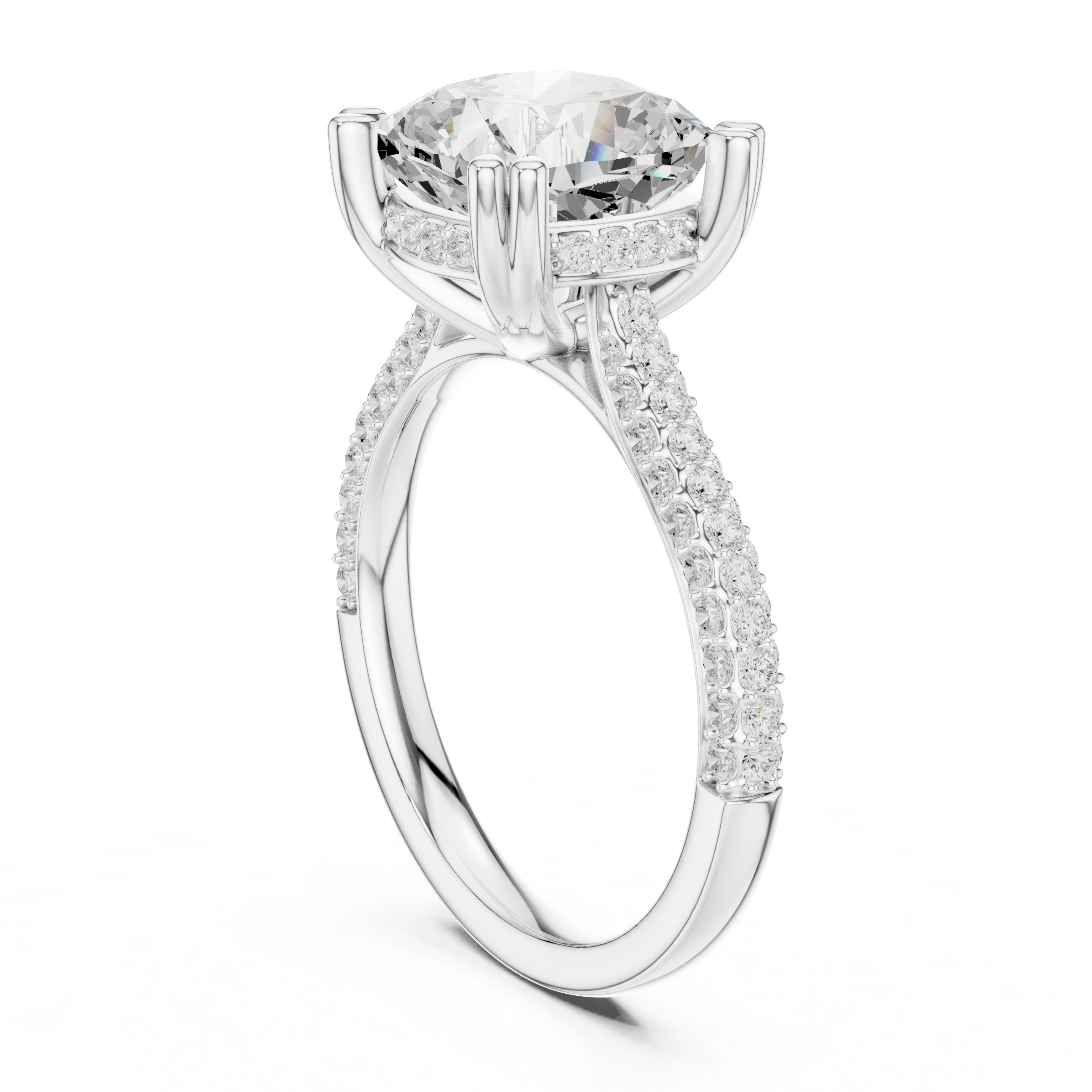 Sparkling CZ Diamond Necklace with high shine
