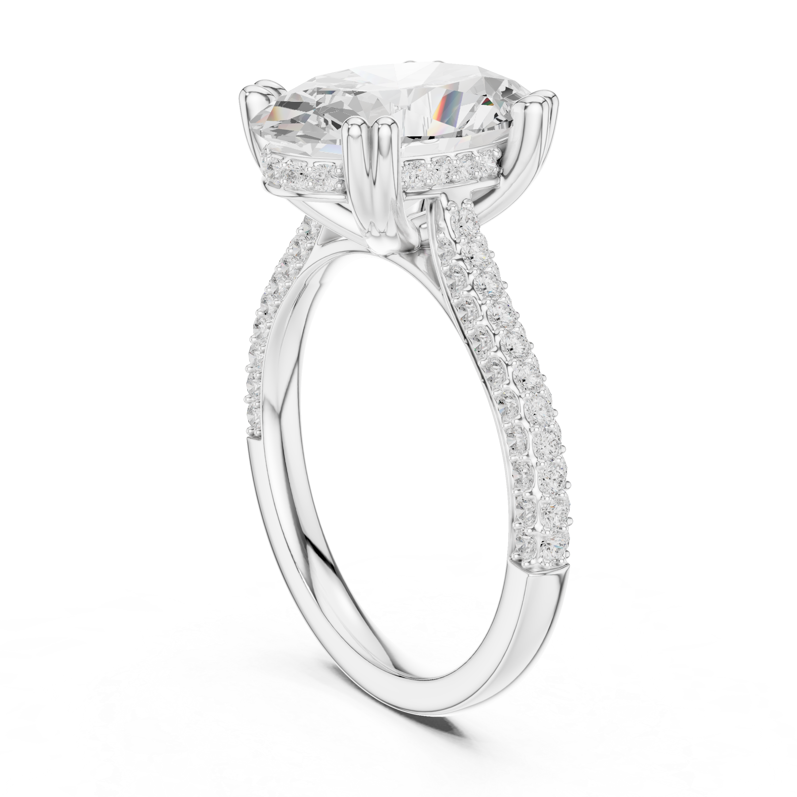Sparkling CZ Diamond Necklace with high shine