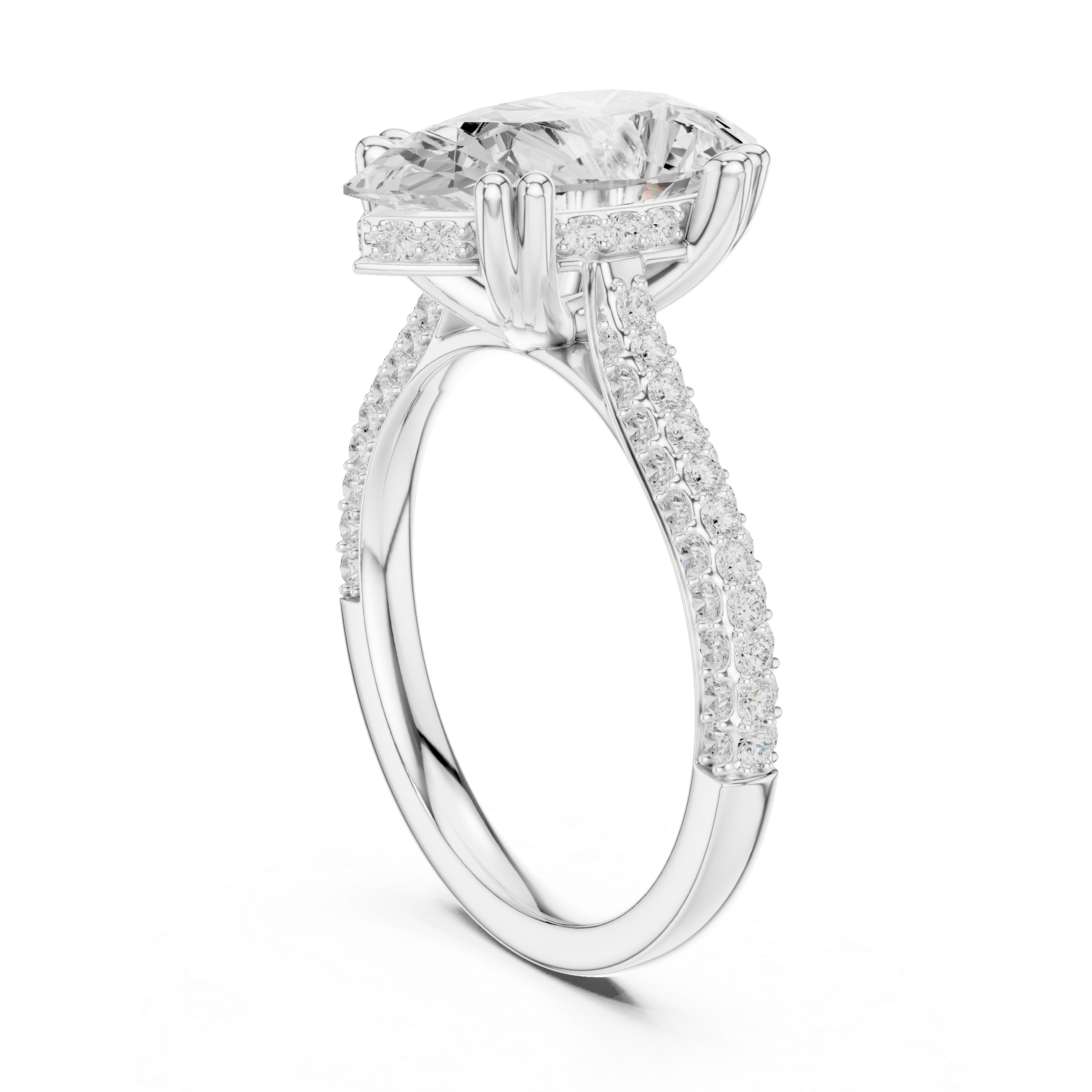 Sparkling CZ Diamond Necklace with high shine