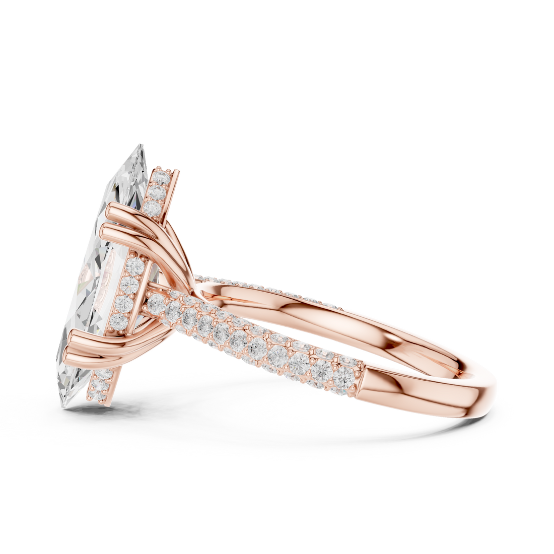 Engagement jewellery set with diamond accents.