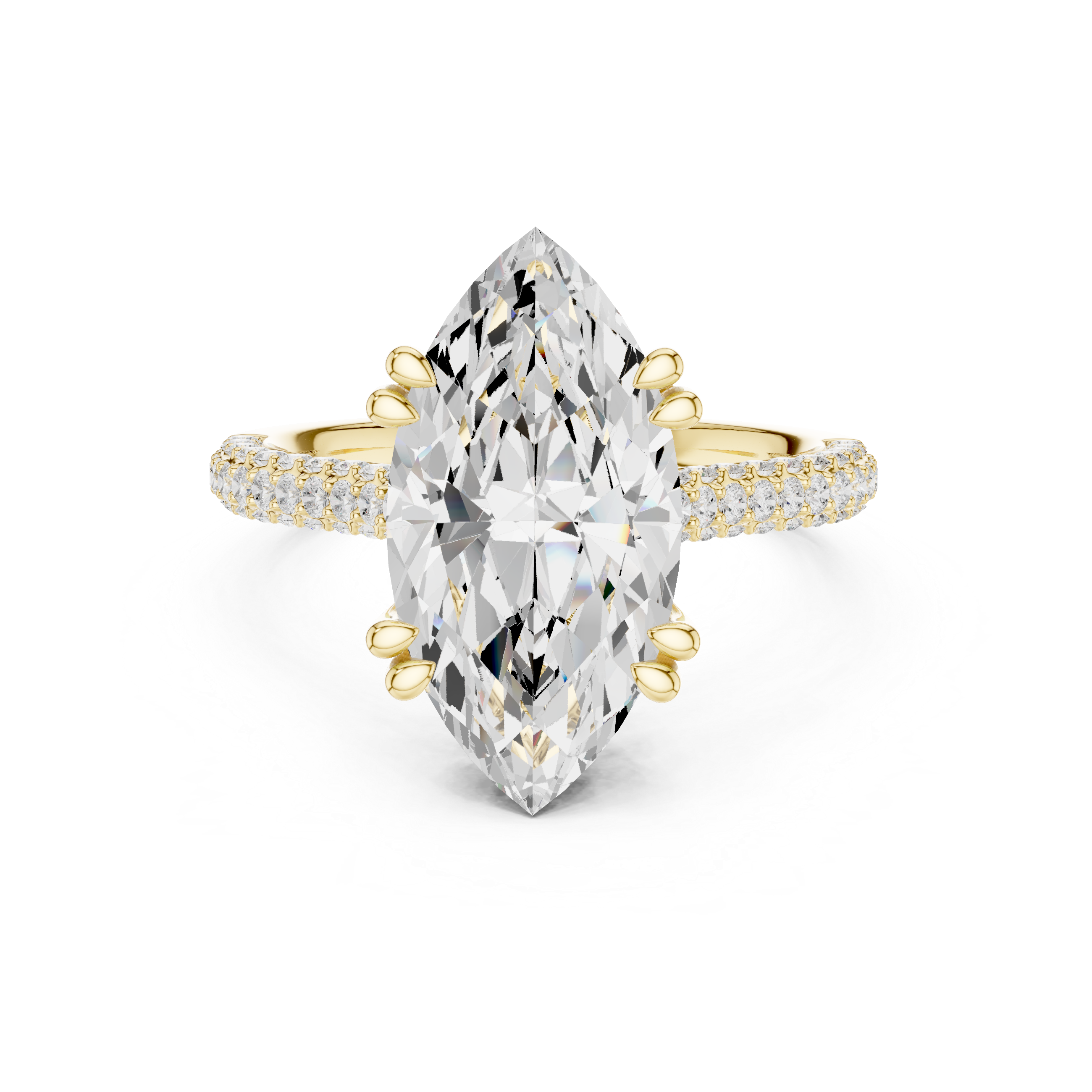 Stackable rings set with thin polished bands.