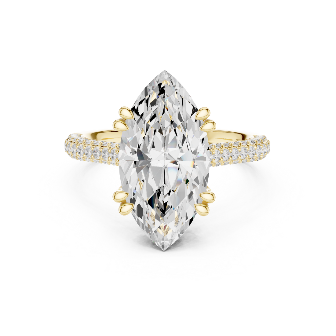 Stackable rings set with thin polished bands.