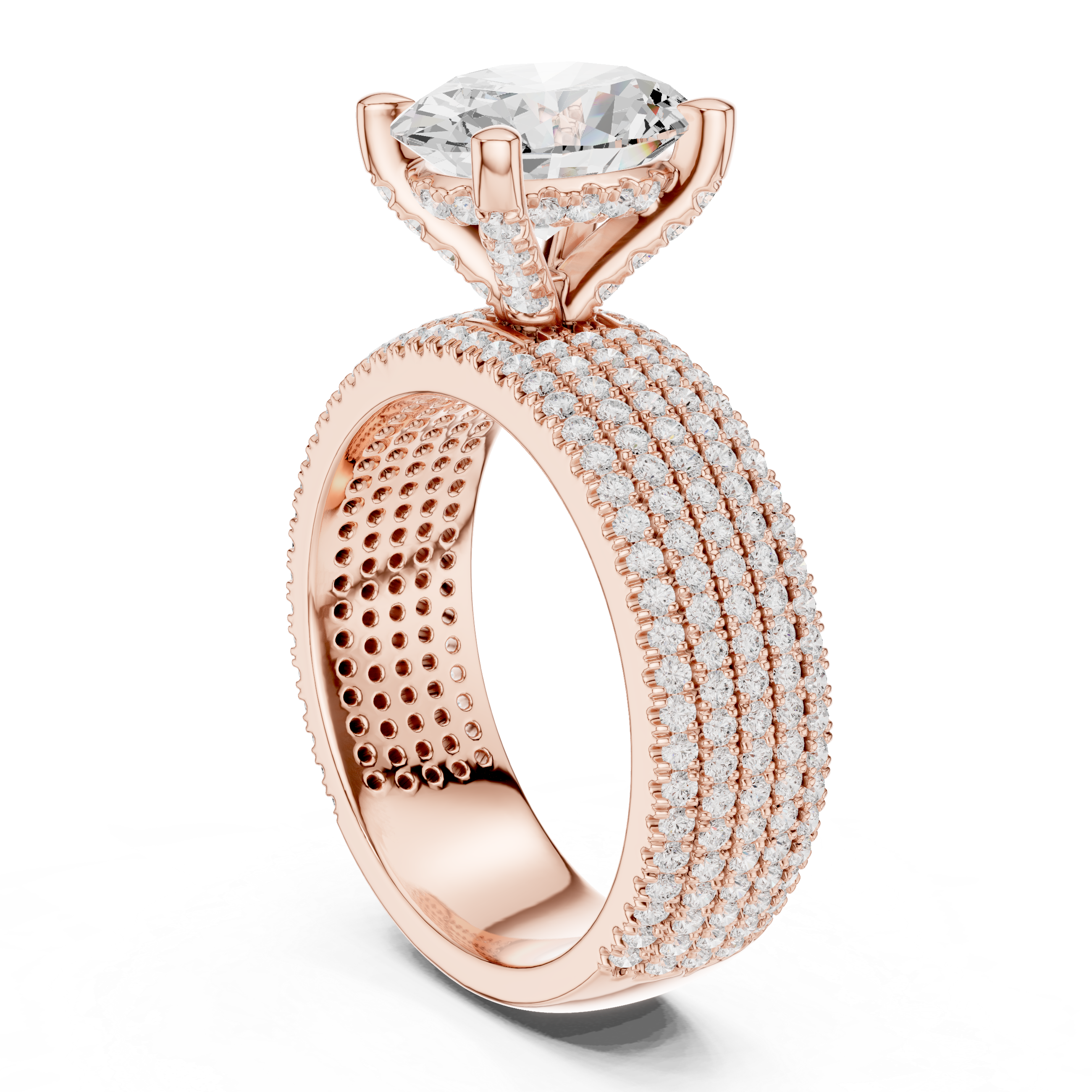 Anniversary ring with sparkling side stones.