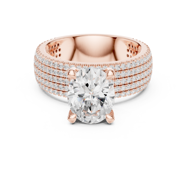 Eternity band with continuous diamond row.