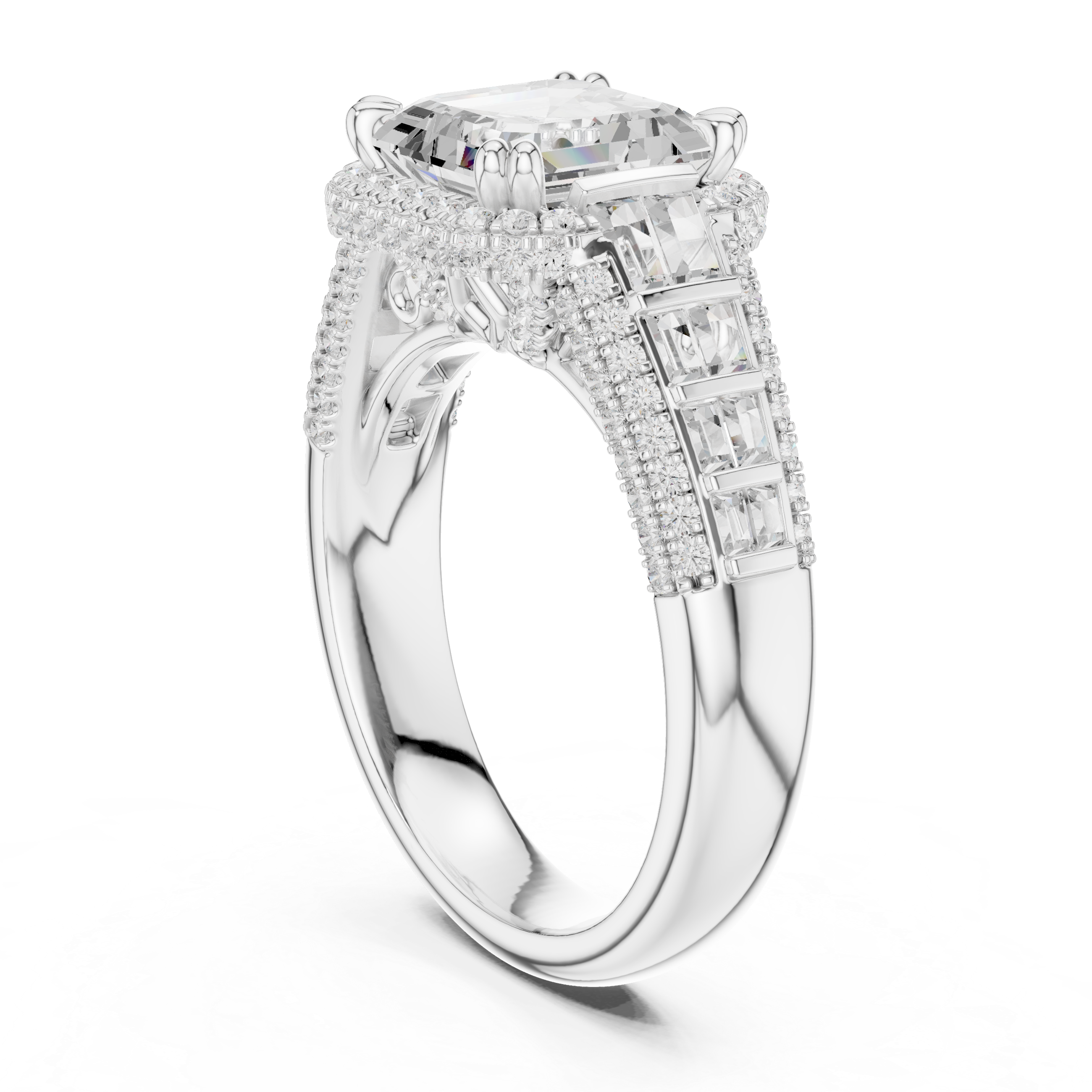 Engraved bangle with floral pattern design.