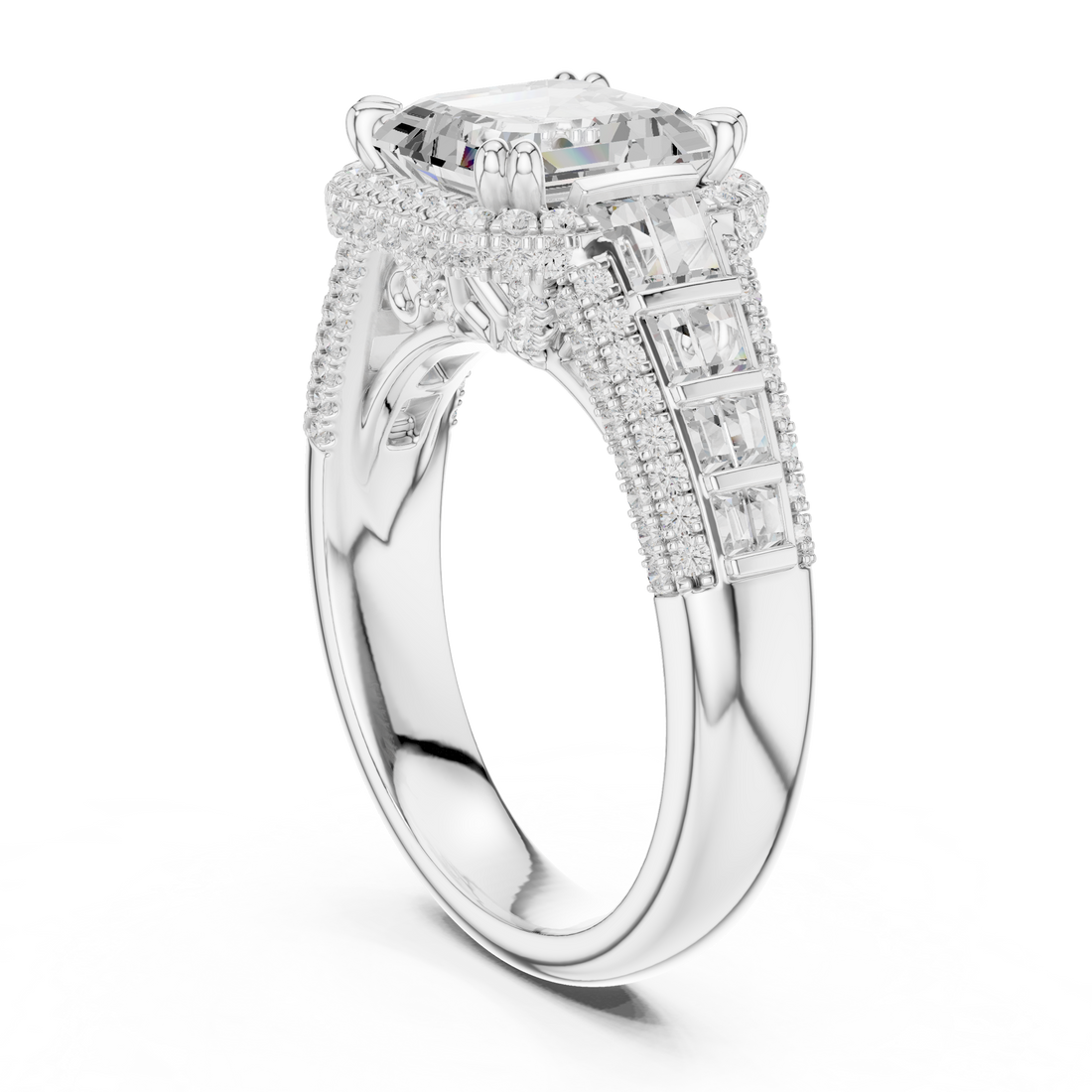 Engraved bangle with floral pattern design.