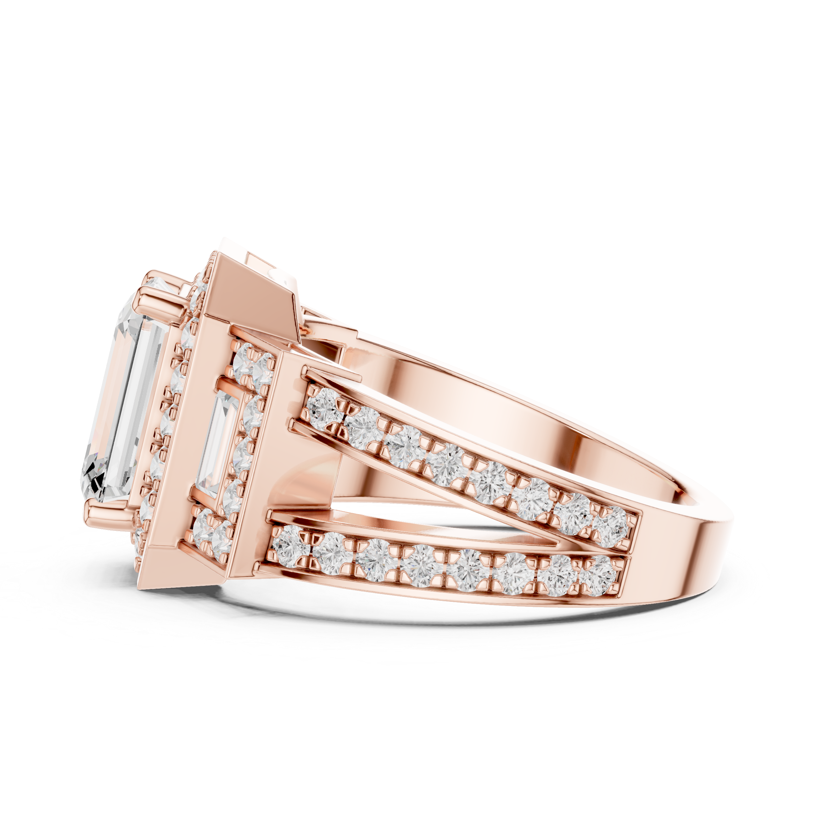 Modern bridal jewellery set with layered design.