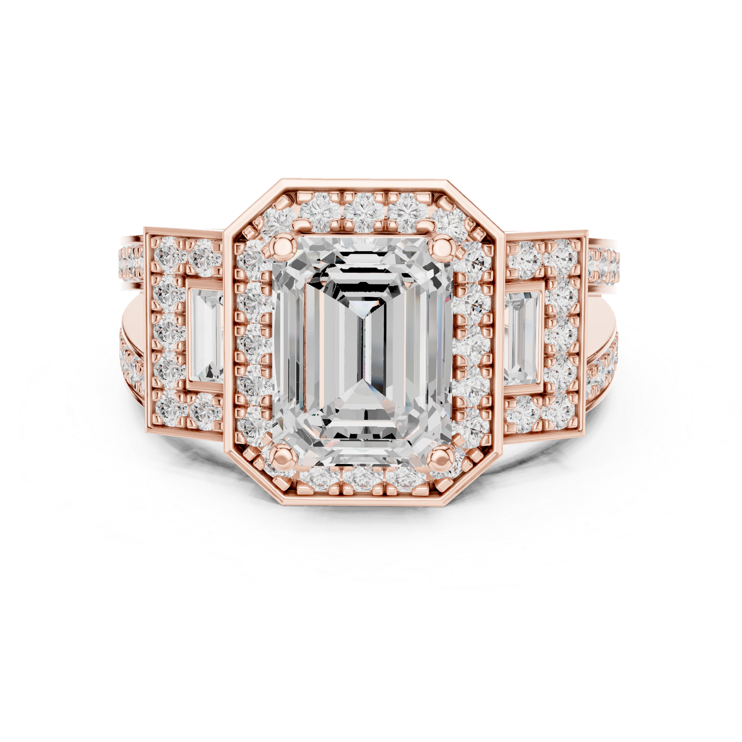 Diamond jewellery set with matching pieces.