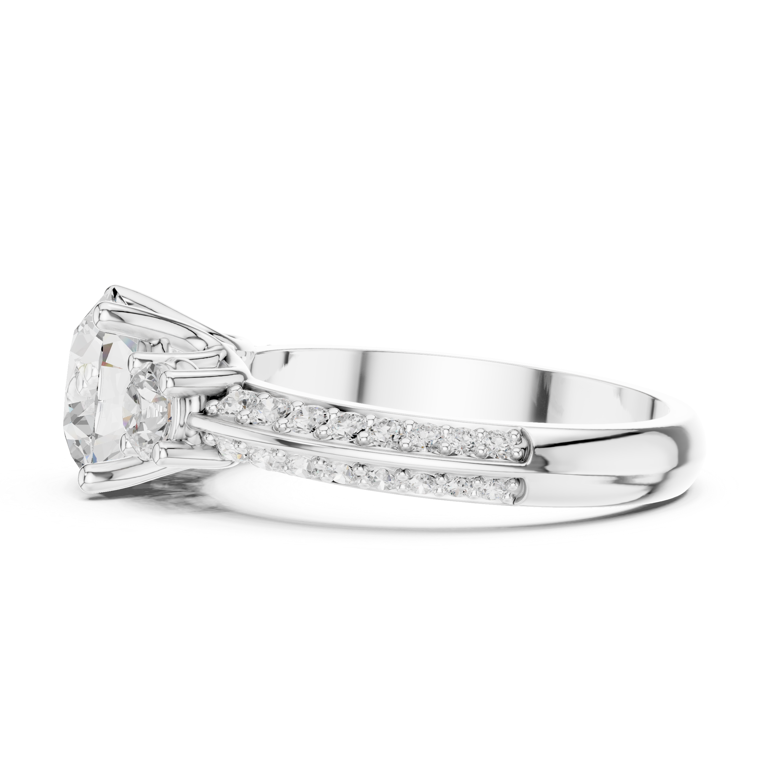 Designer luxury ring with bold structure.
