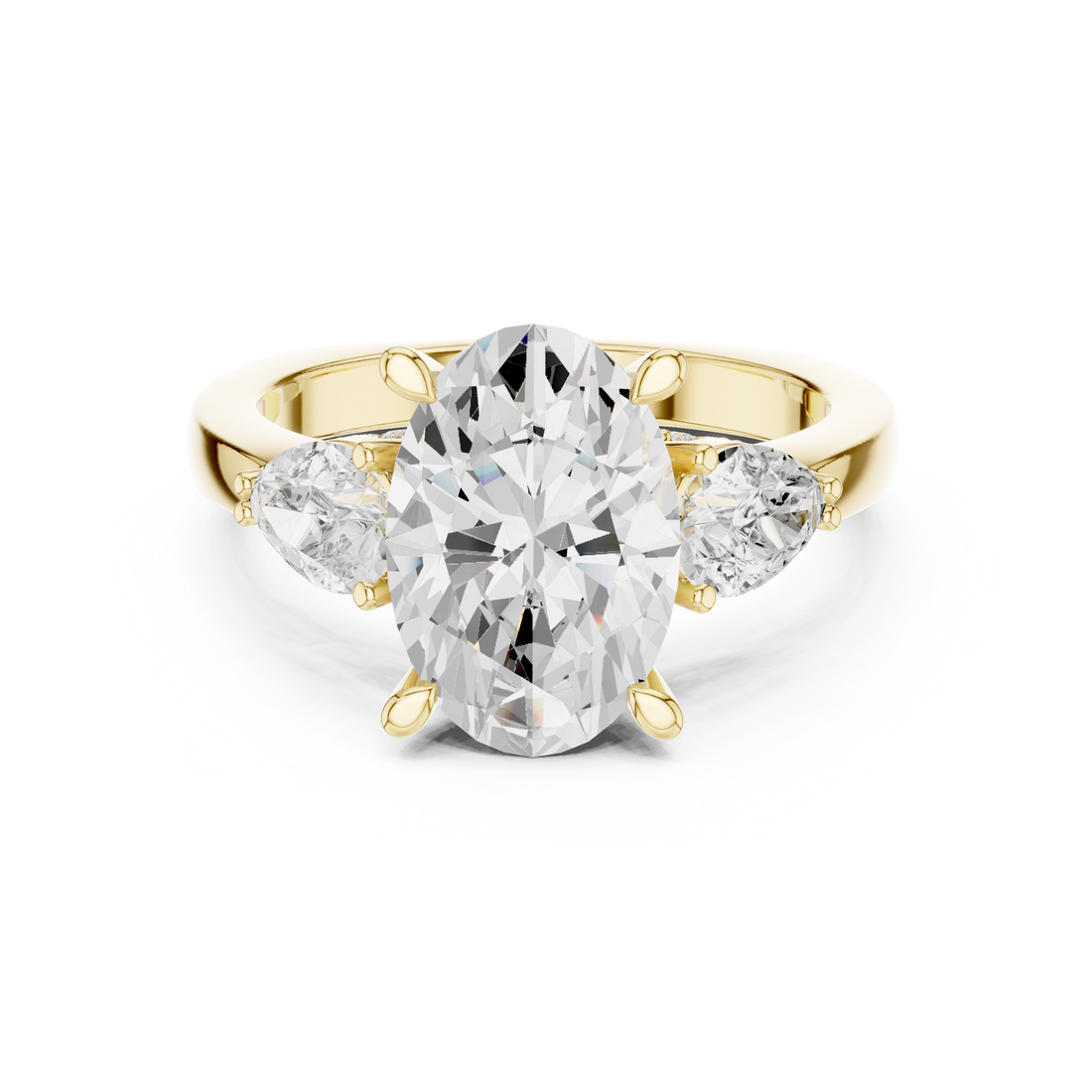 Thin band engagement ring with elegance.