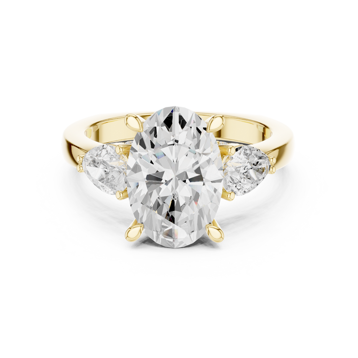 Thin band engagement ring with elegance.