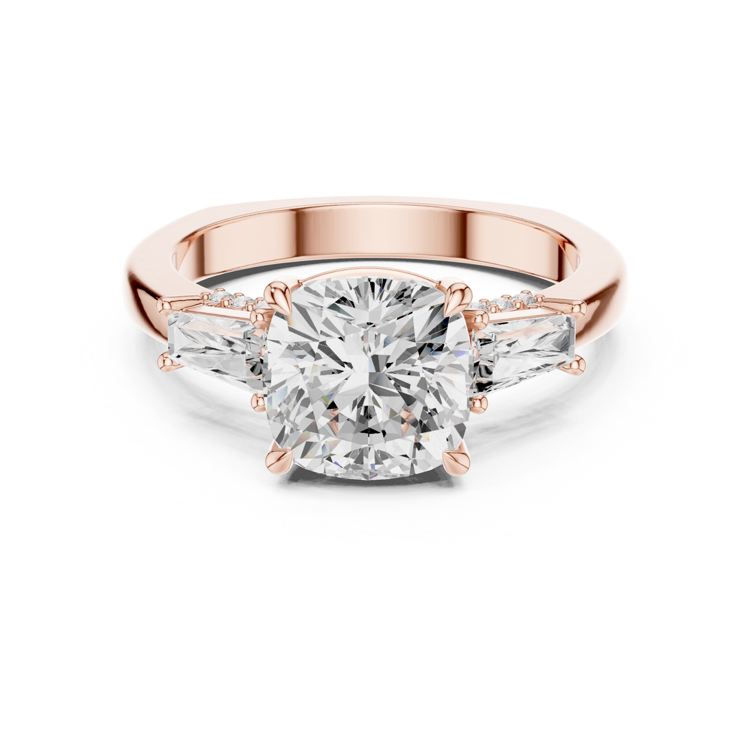 Elegant round diamond solitaire engagement ring in polished gold.