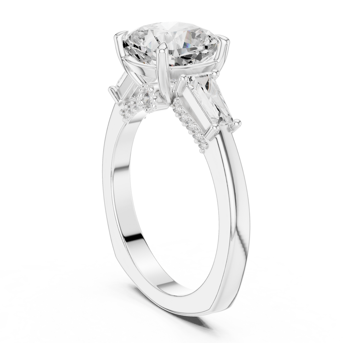 Oval-cut diamond ring with sleek modern band.
