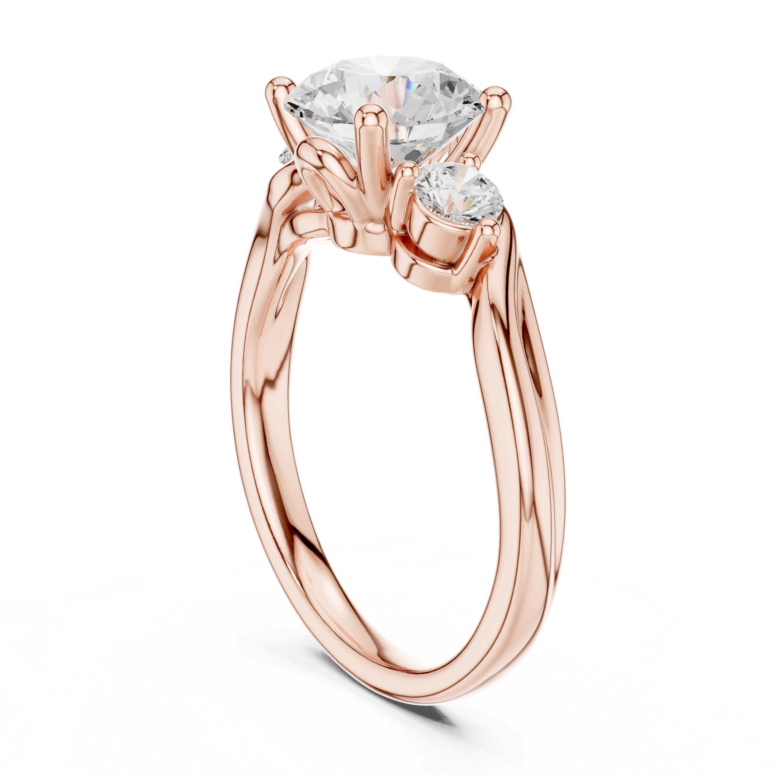 Diamond hoop earrings with sparkling stones.