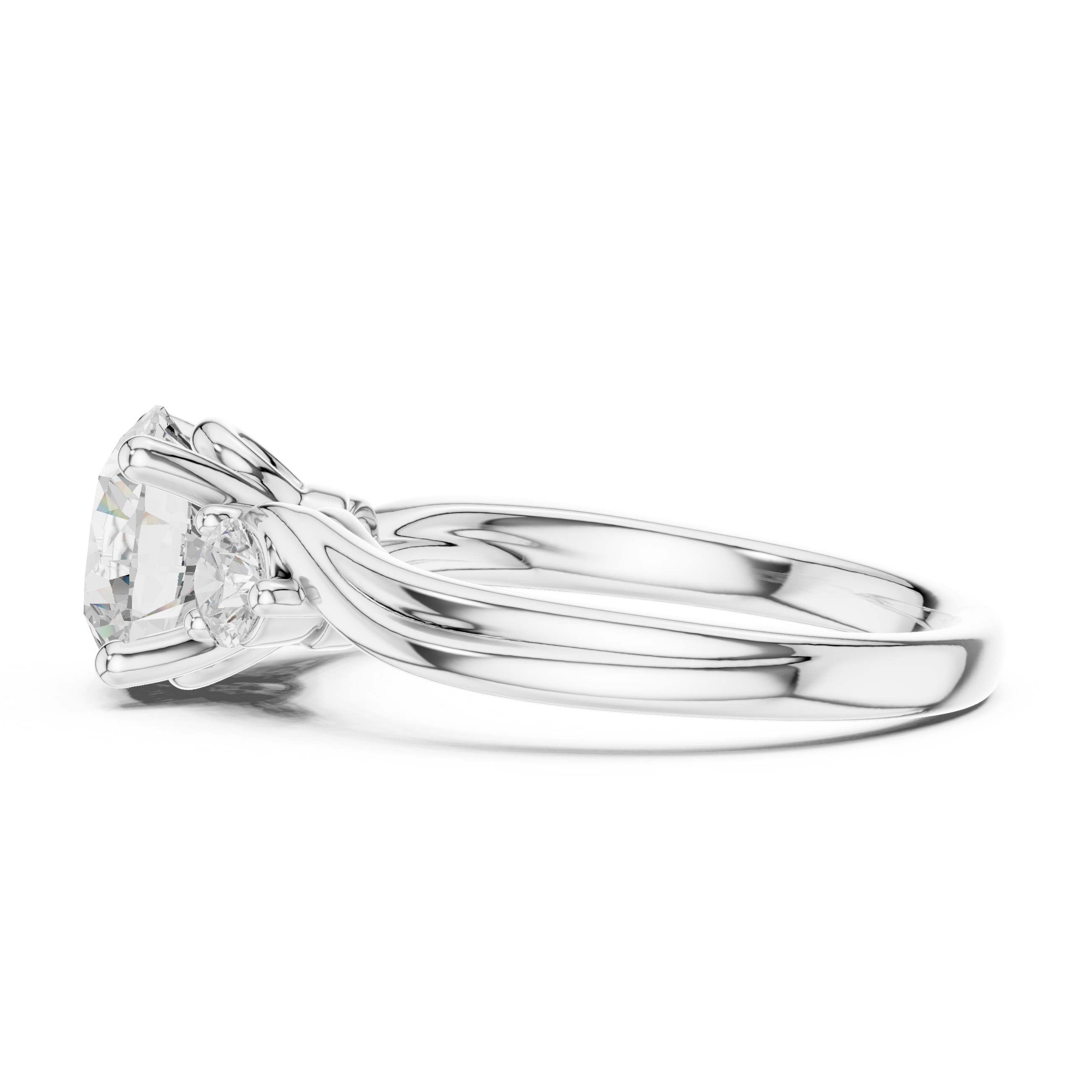 Oval hoop earrings with smooth polish.