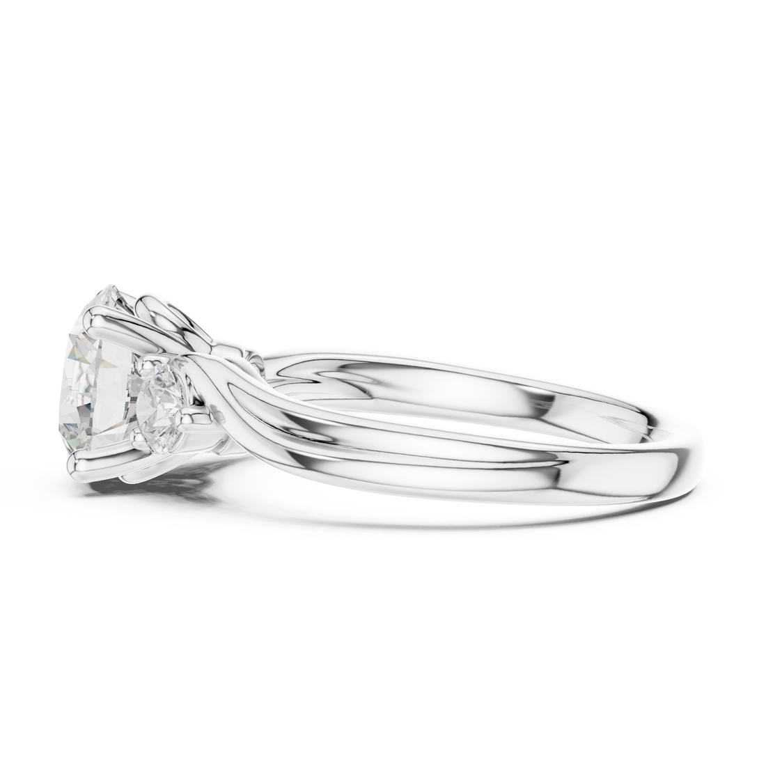 Oval hoop earrings with smooth polish.