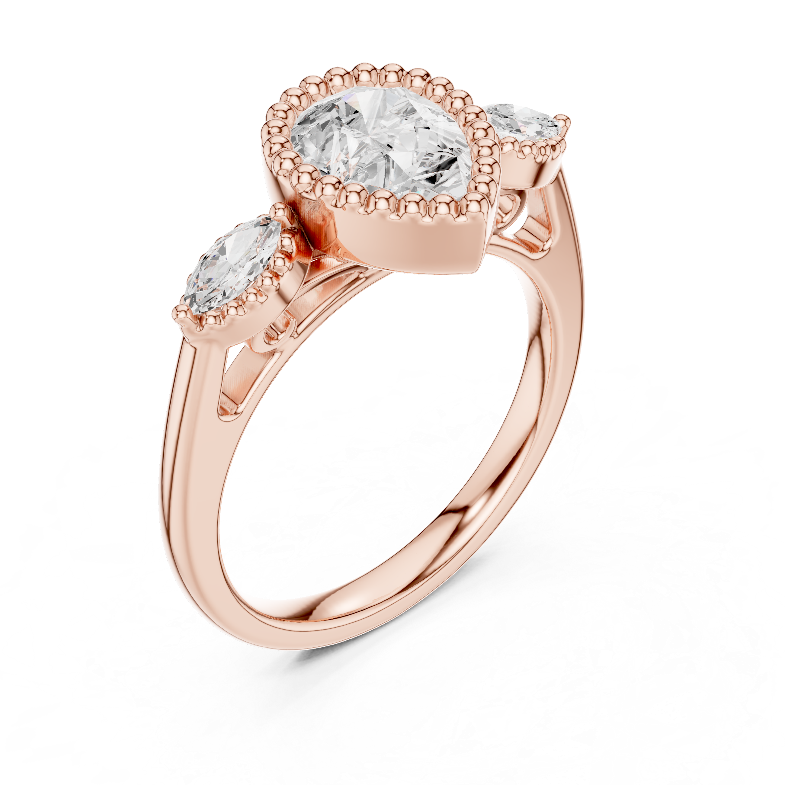 Diamond nose pin with small solitaire stone.