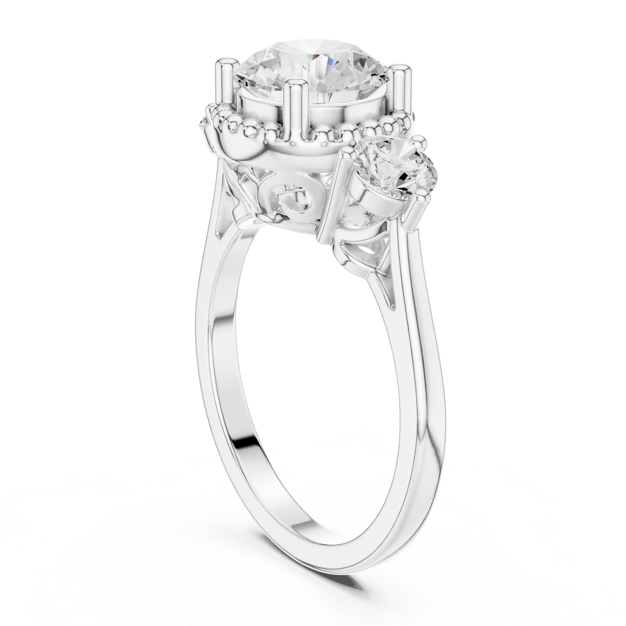 Vintage-style toe ring with decorative pattern.