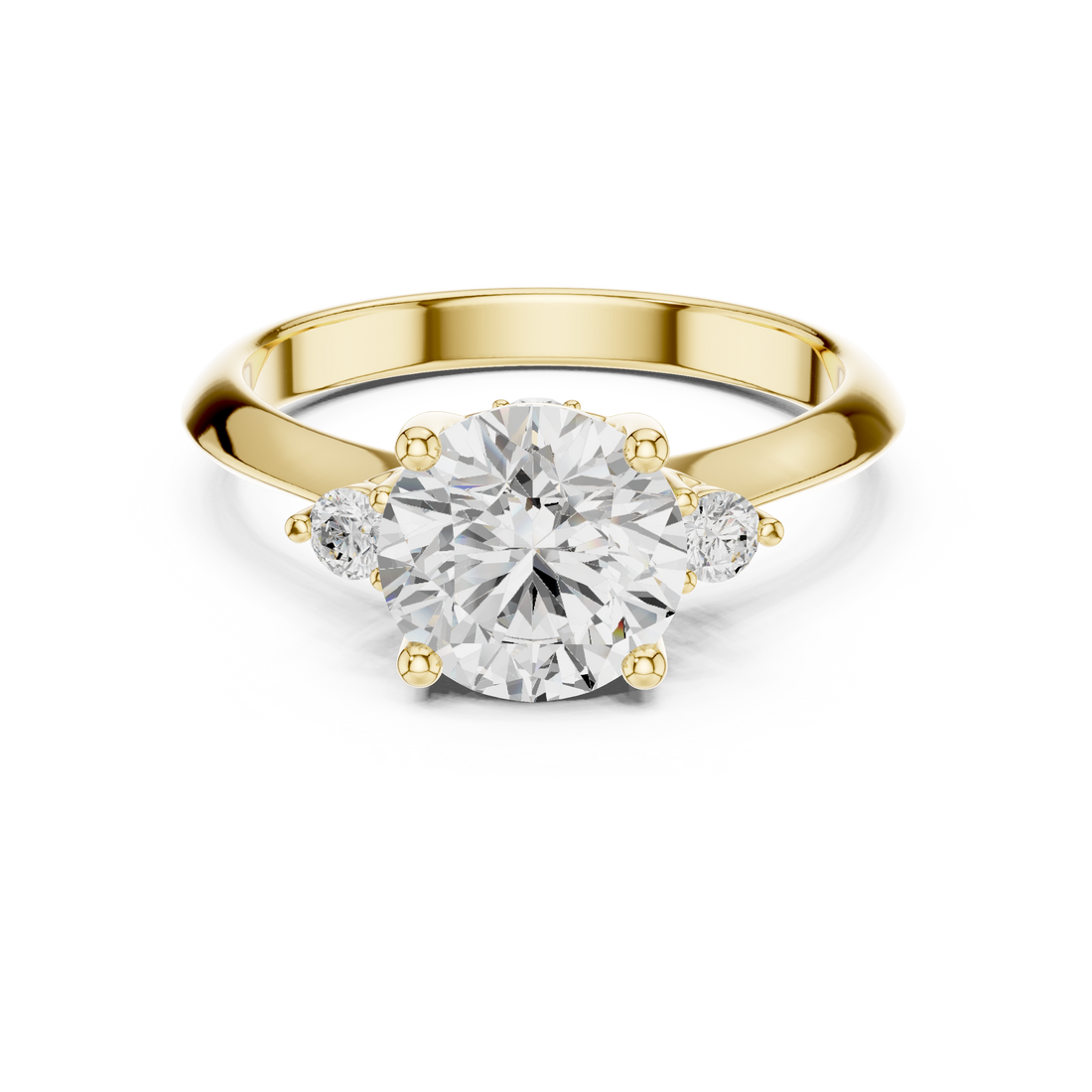 Multi-band ring with layered design.