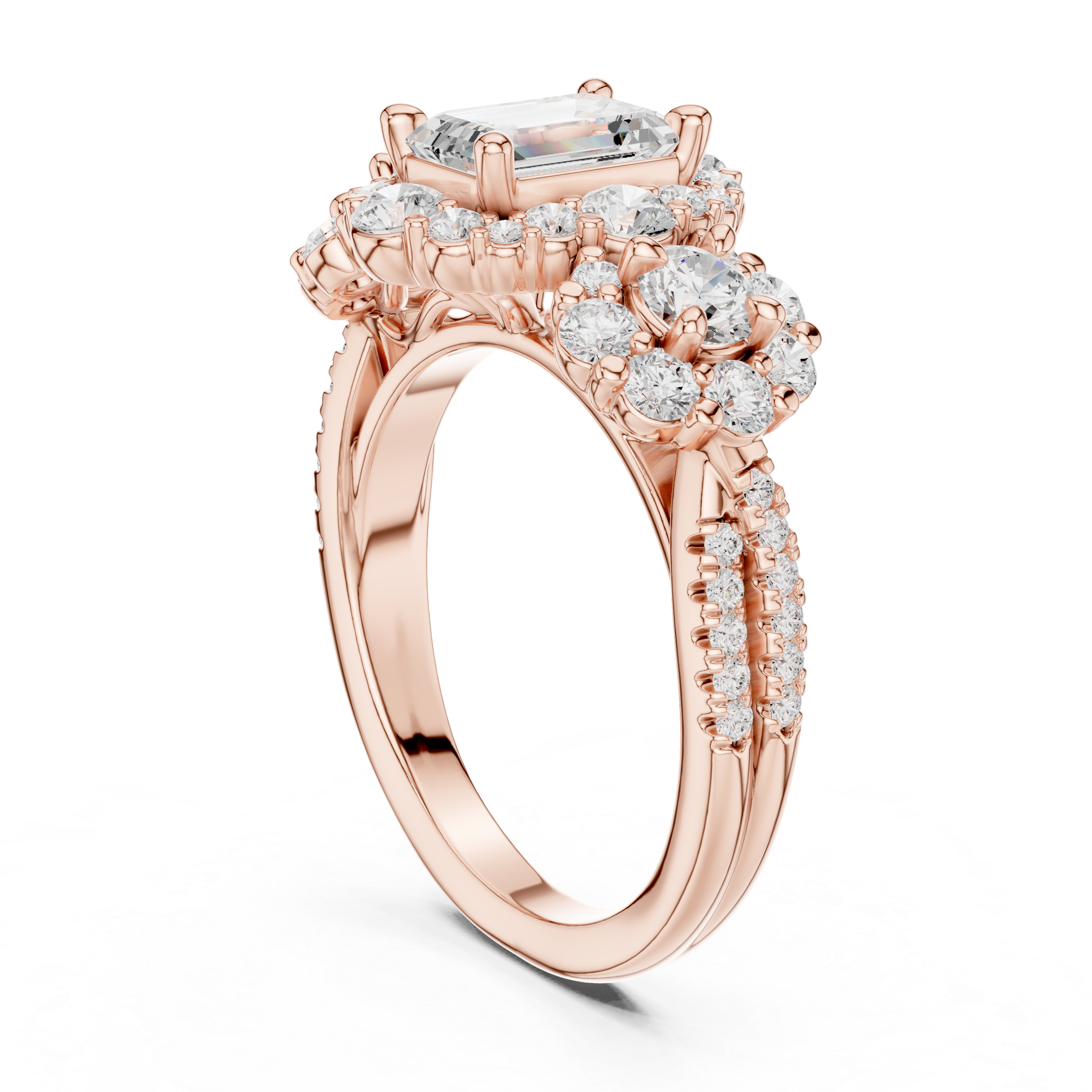 Designer sculptural ring with artistic style.