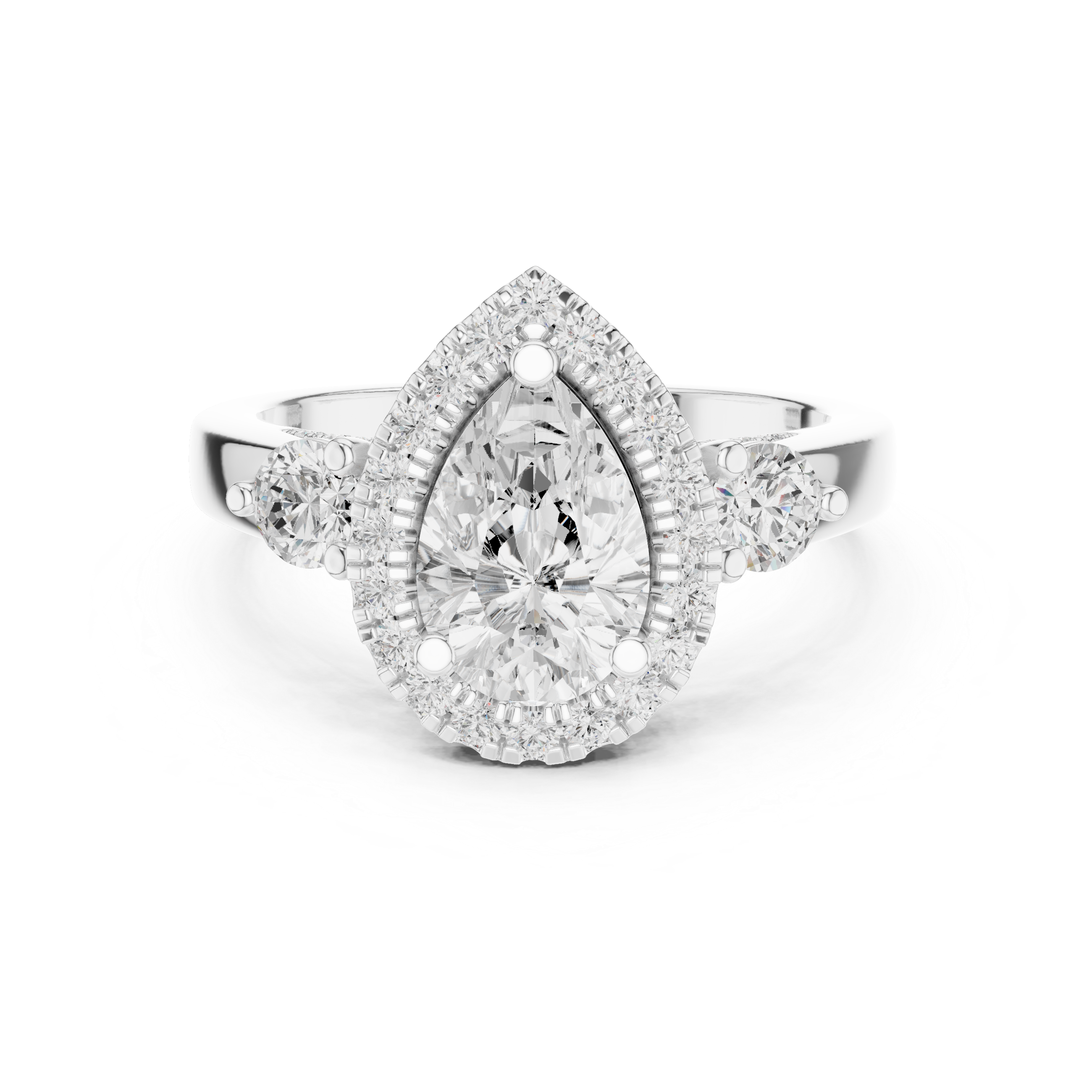Engagement jewellery set with modern style.