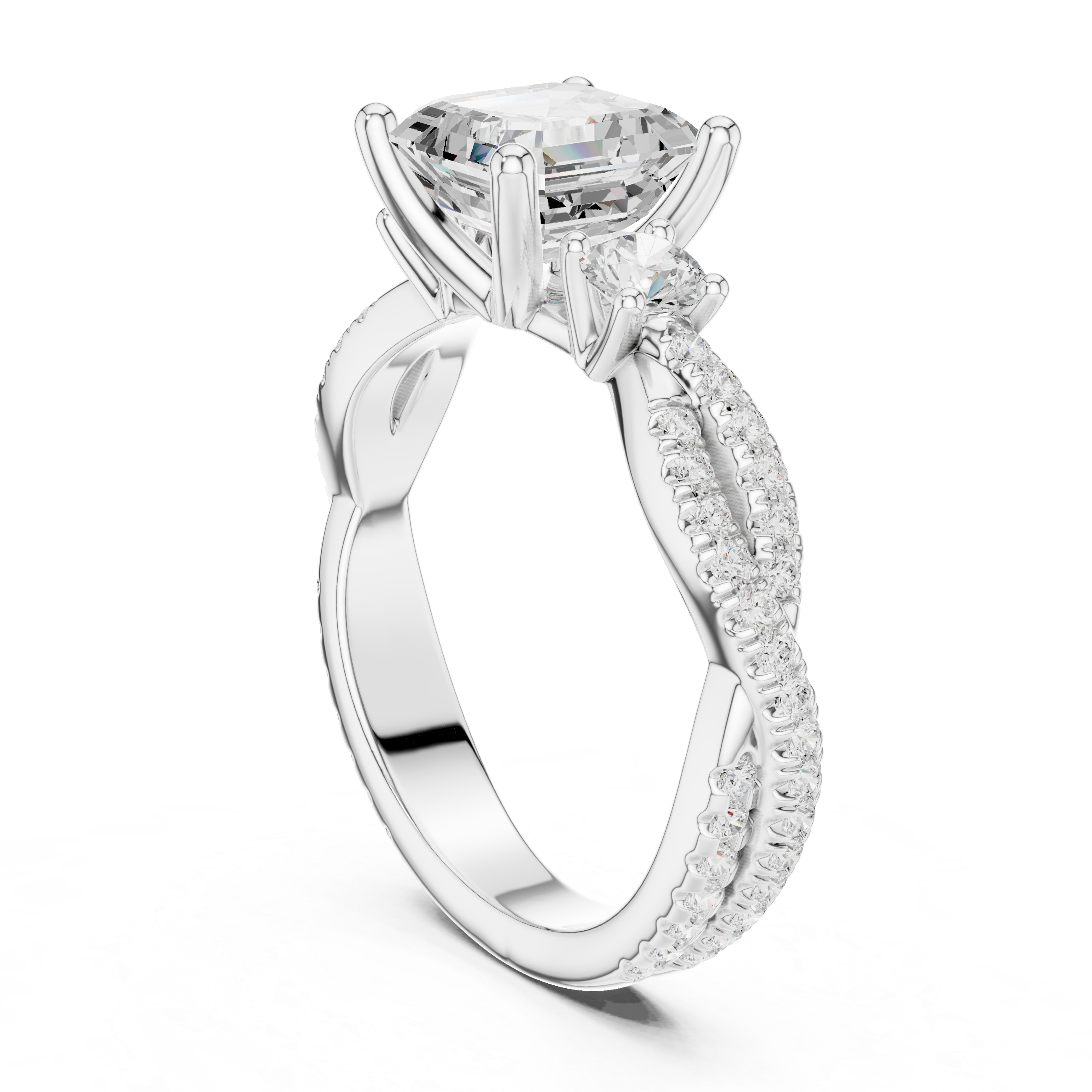 Sparkling CZ Diamond Necklace with high shine