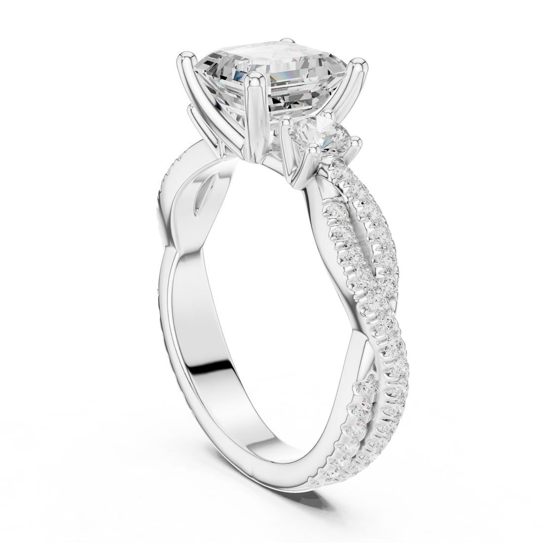 Sparkling CZ Diamond Necklace with high shine