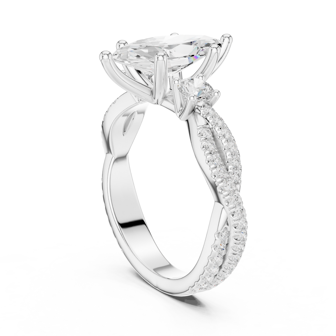 Sparkling CZ Diamond Necklace with high shine