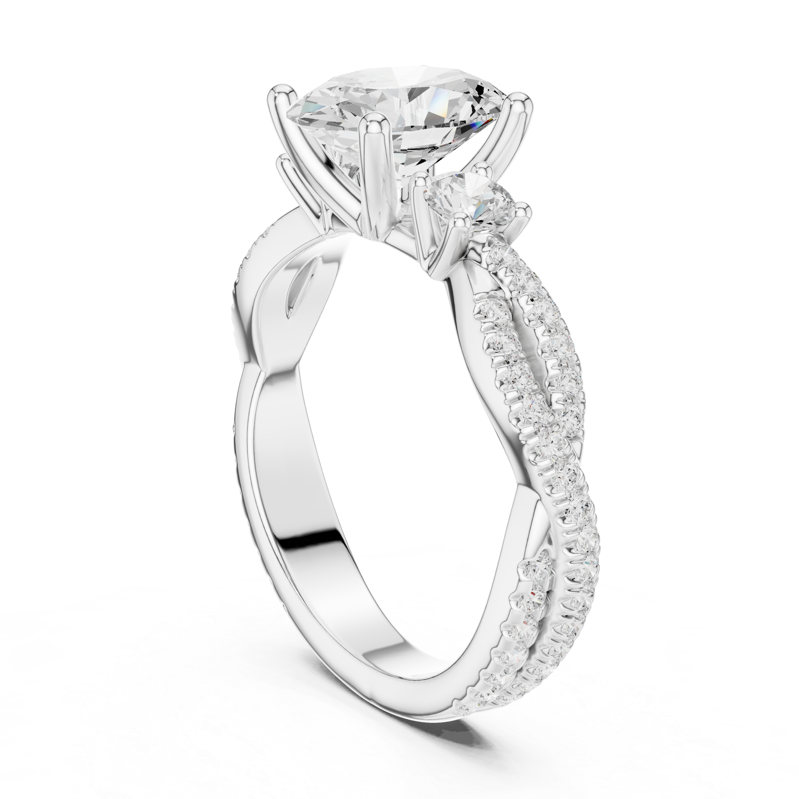 Sparkling CZ Diamond Necklace with high shine