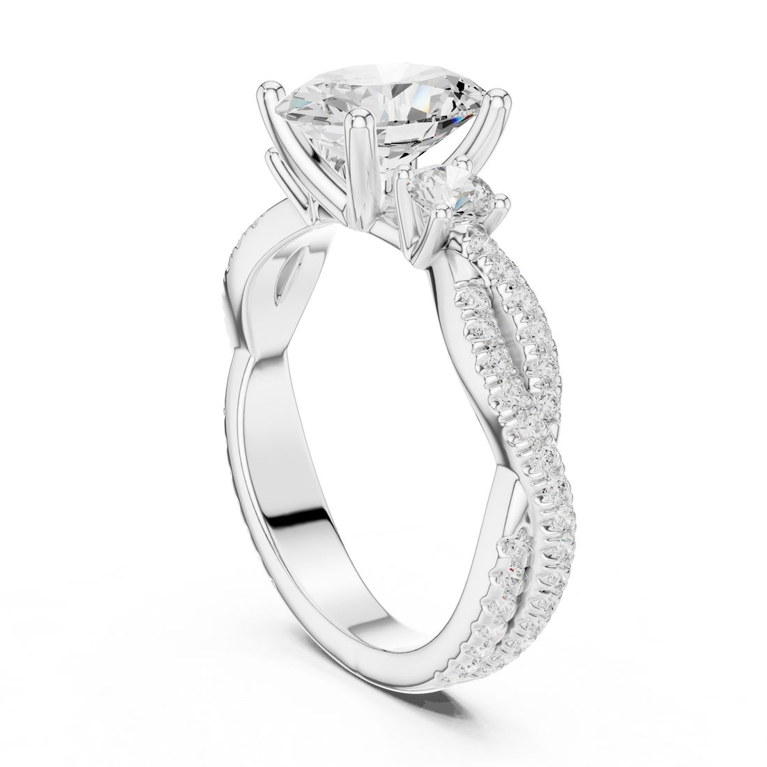 Sparkling CZ Diamond Necklace with high shine