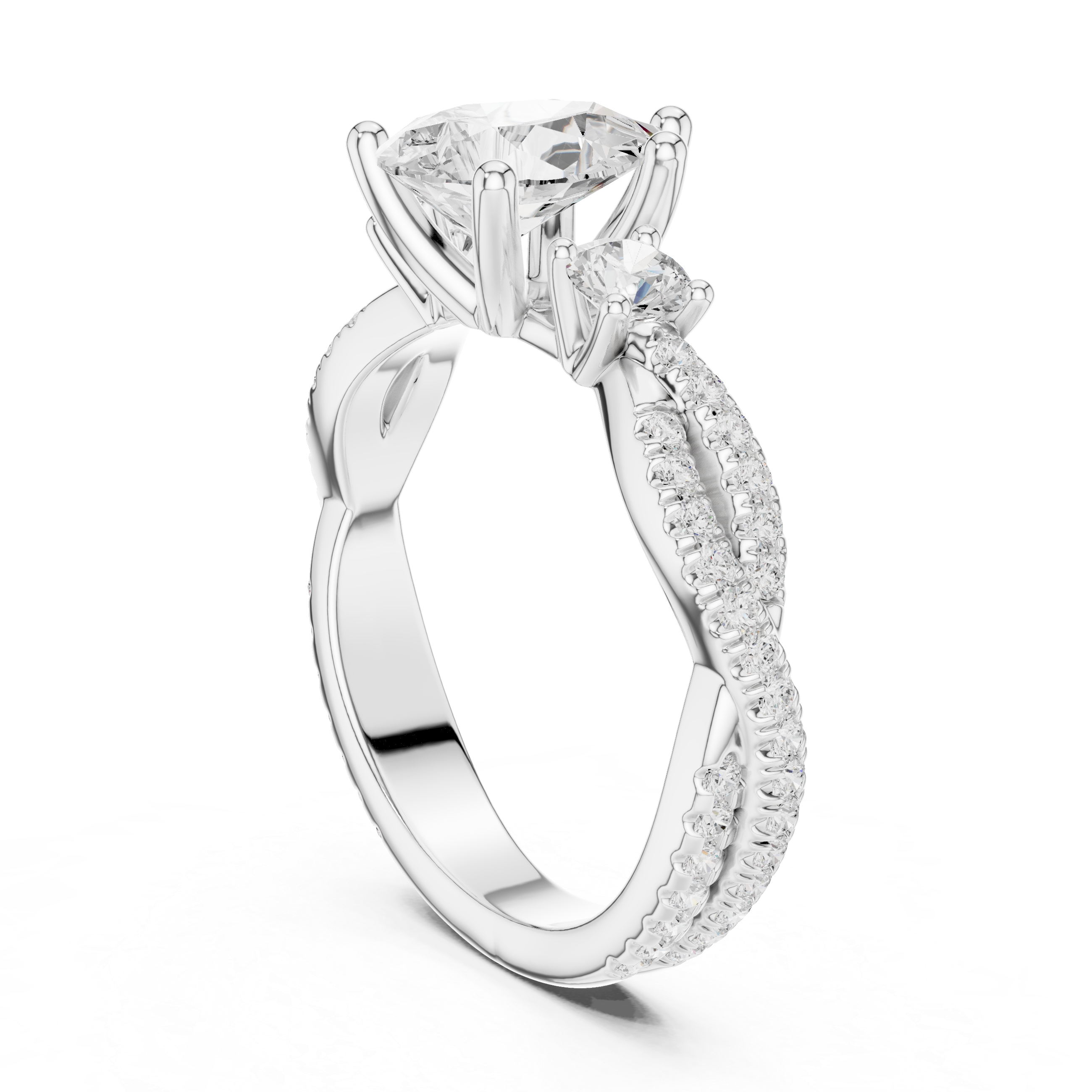 Sparkling CZ Diamond Necklace with high shine