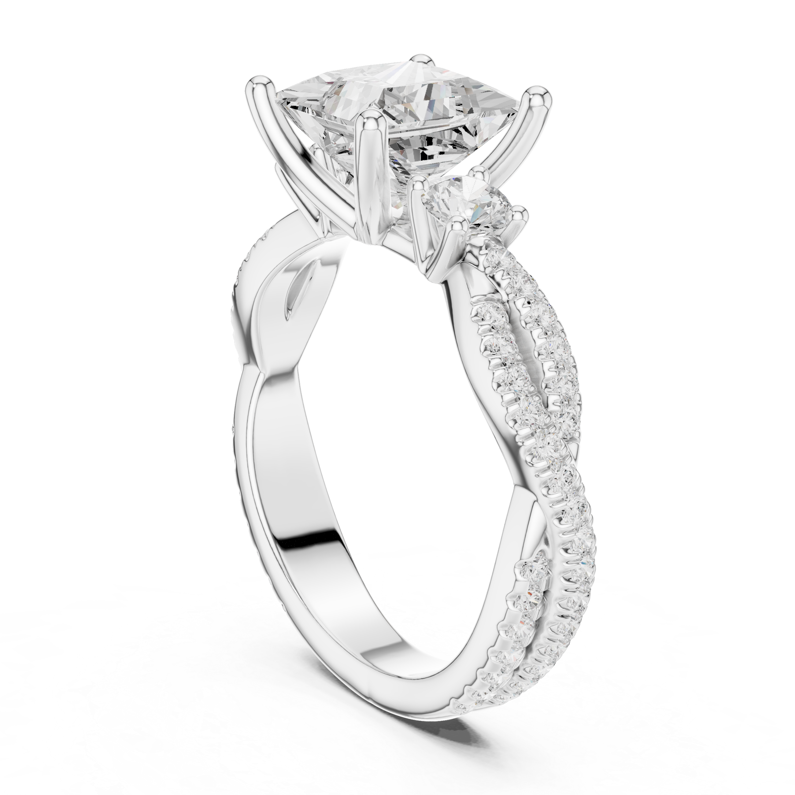 Sparkling CZ Diamond Necklace with high shine