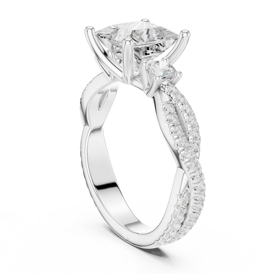 Sparkling CZ Diamond Necklace with high shine