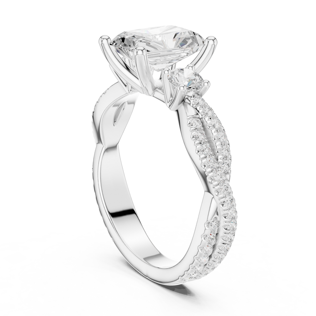 Sparkling CZ Diamond Necklace with high shine