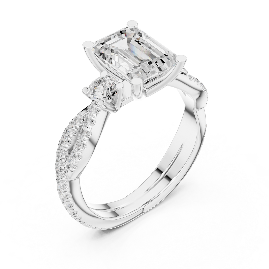 Anniversary ring with sparkling stones.