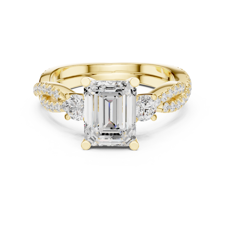 Minimal geometric stud earrings.