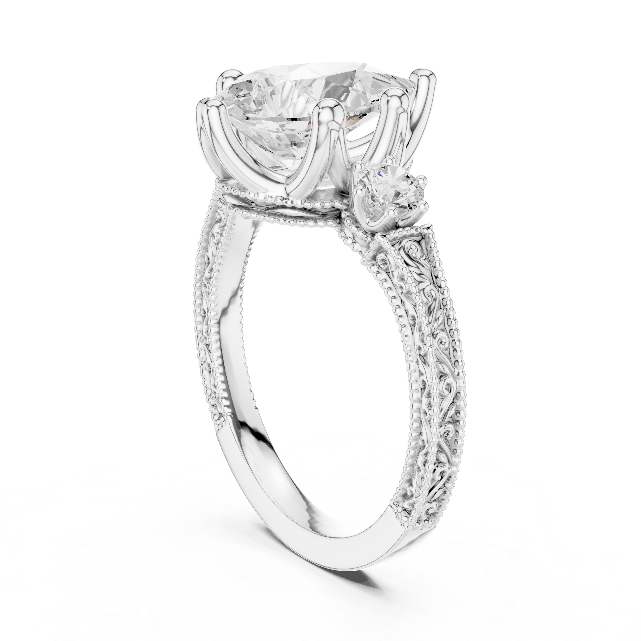 Engraved gold bangle with patterns.