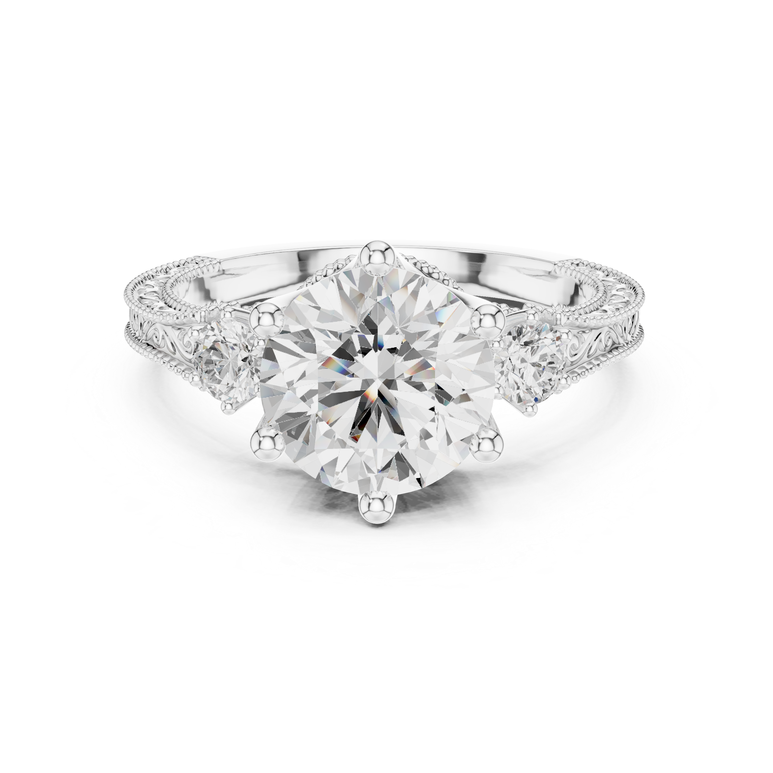 Decorative toe ring with engraved detail.