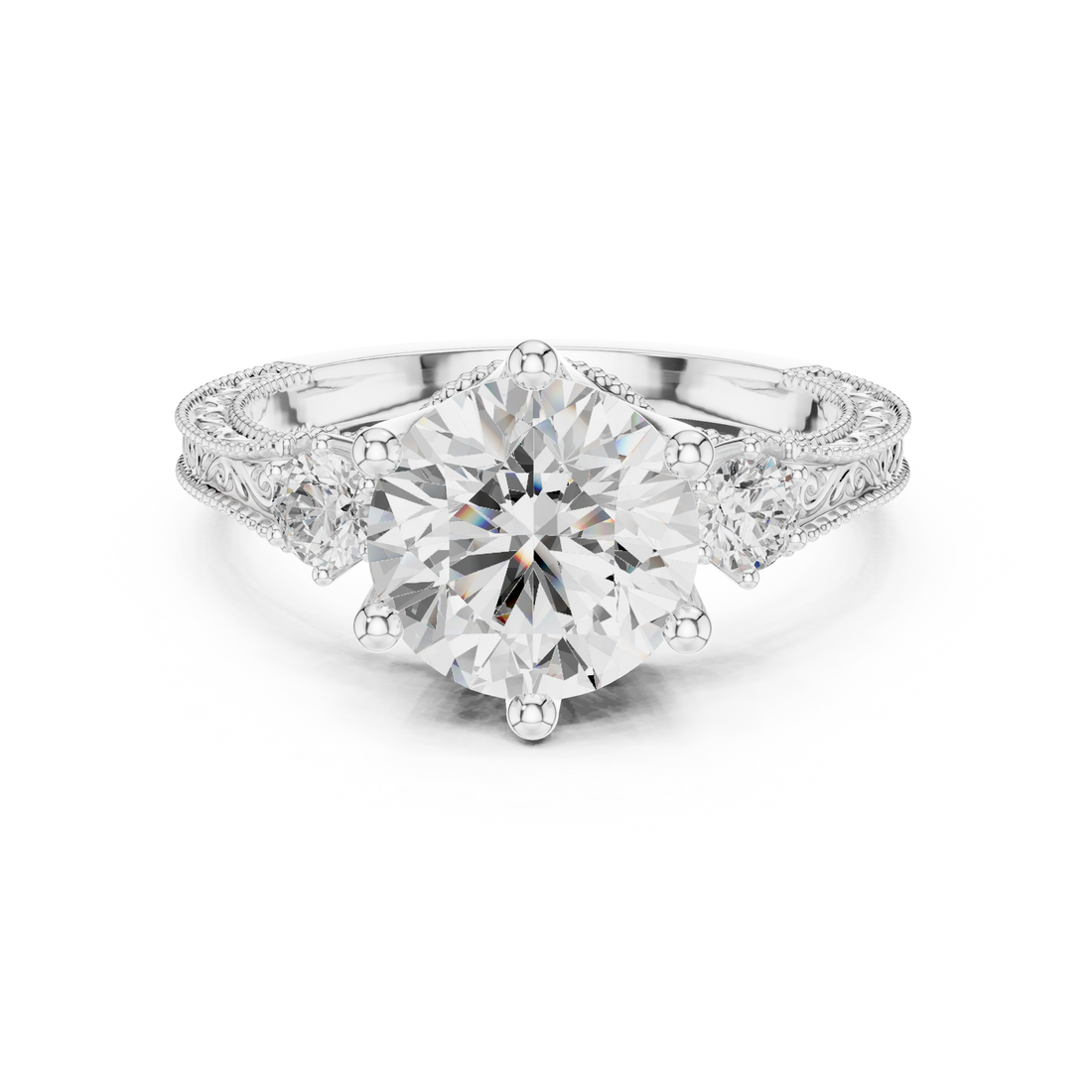 Decorative toe ring with engraved detail.