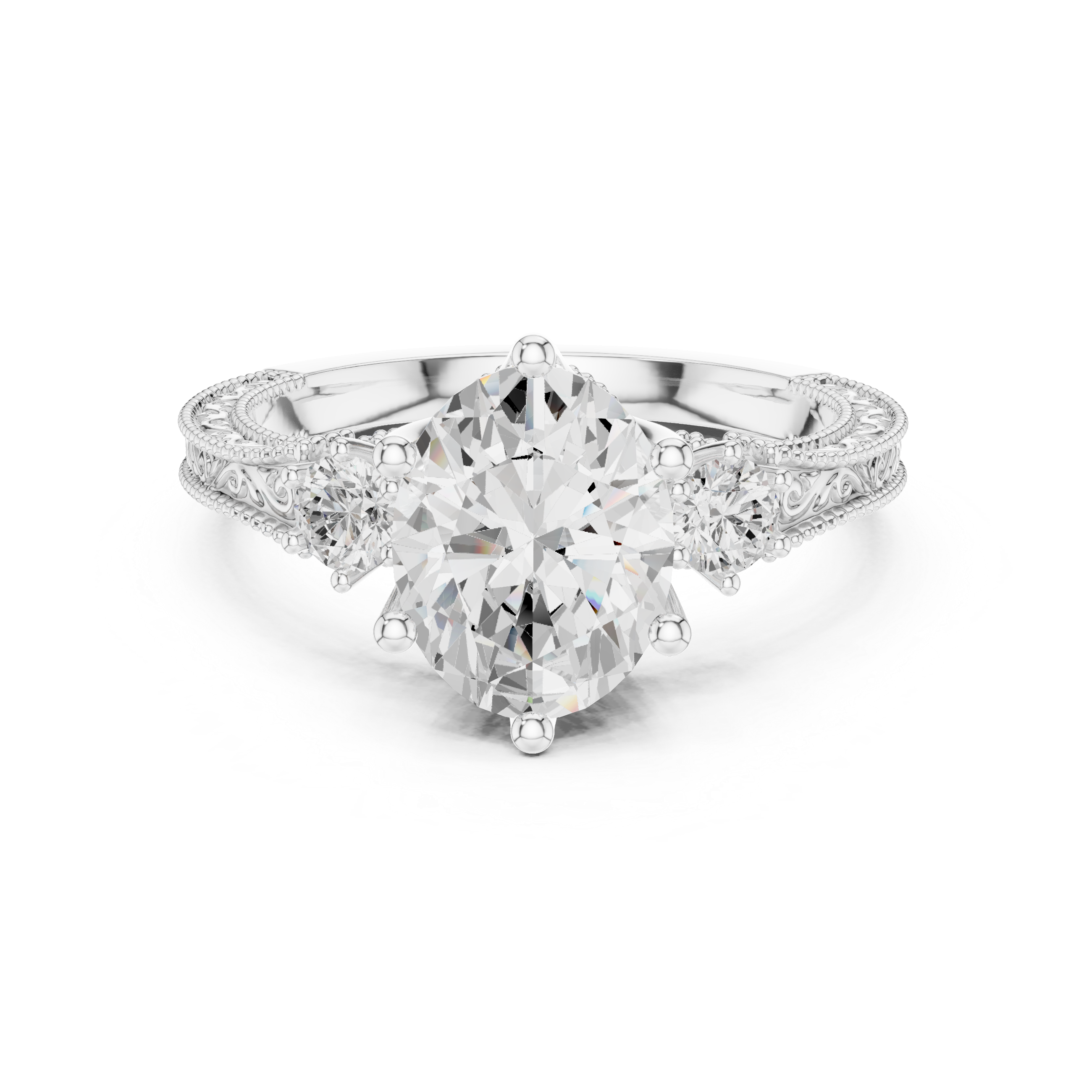 Diamond bangle with sparkling stones.