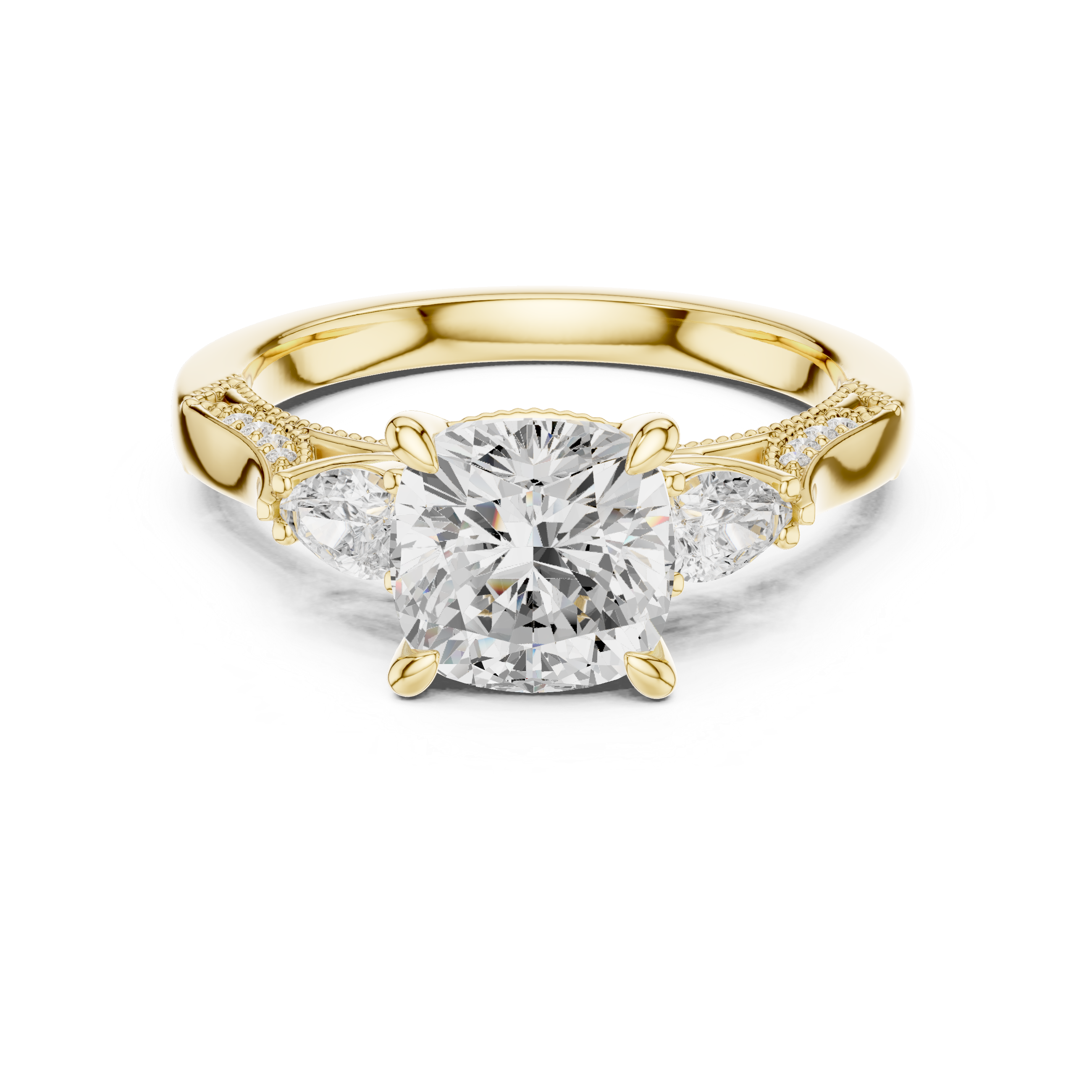Oval-cut diamond ring with sleek modern band.