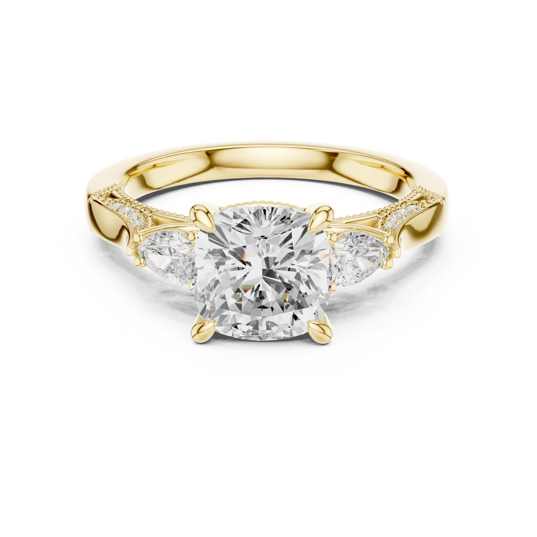 Oval-cut diamond ring with sleek modern band.