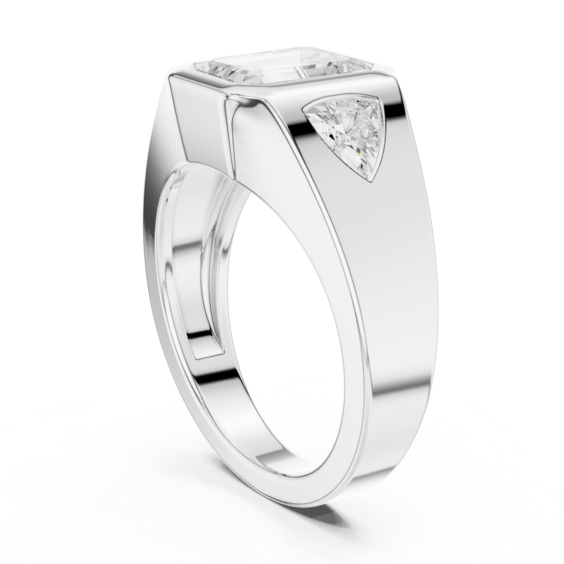 Floral-inspired diamond ring with delicate petals.