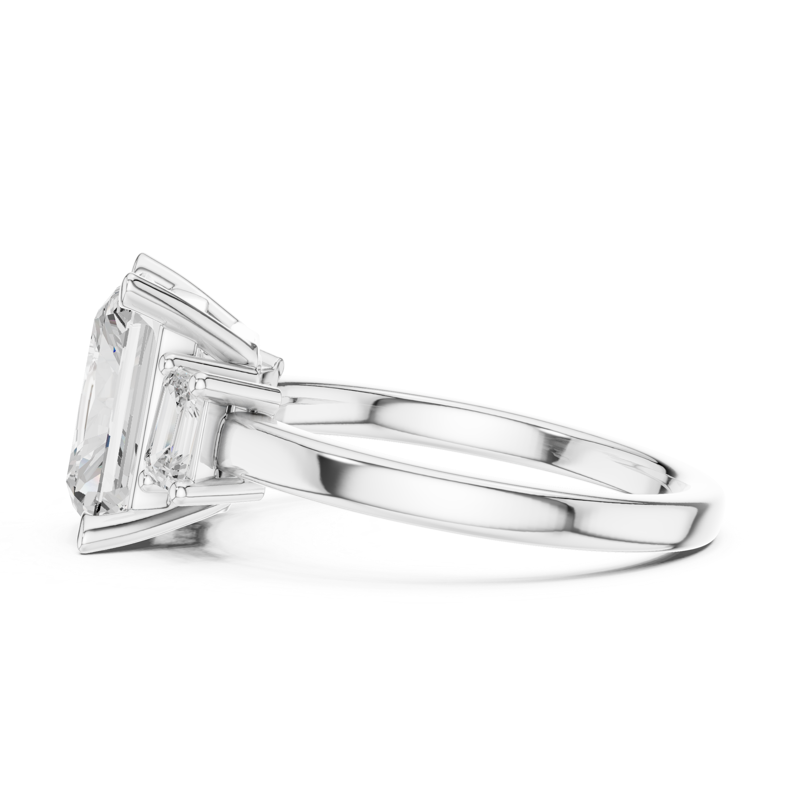 Solitaire diamond pendant with thin chain.