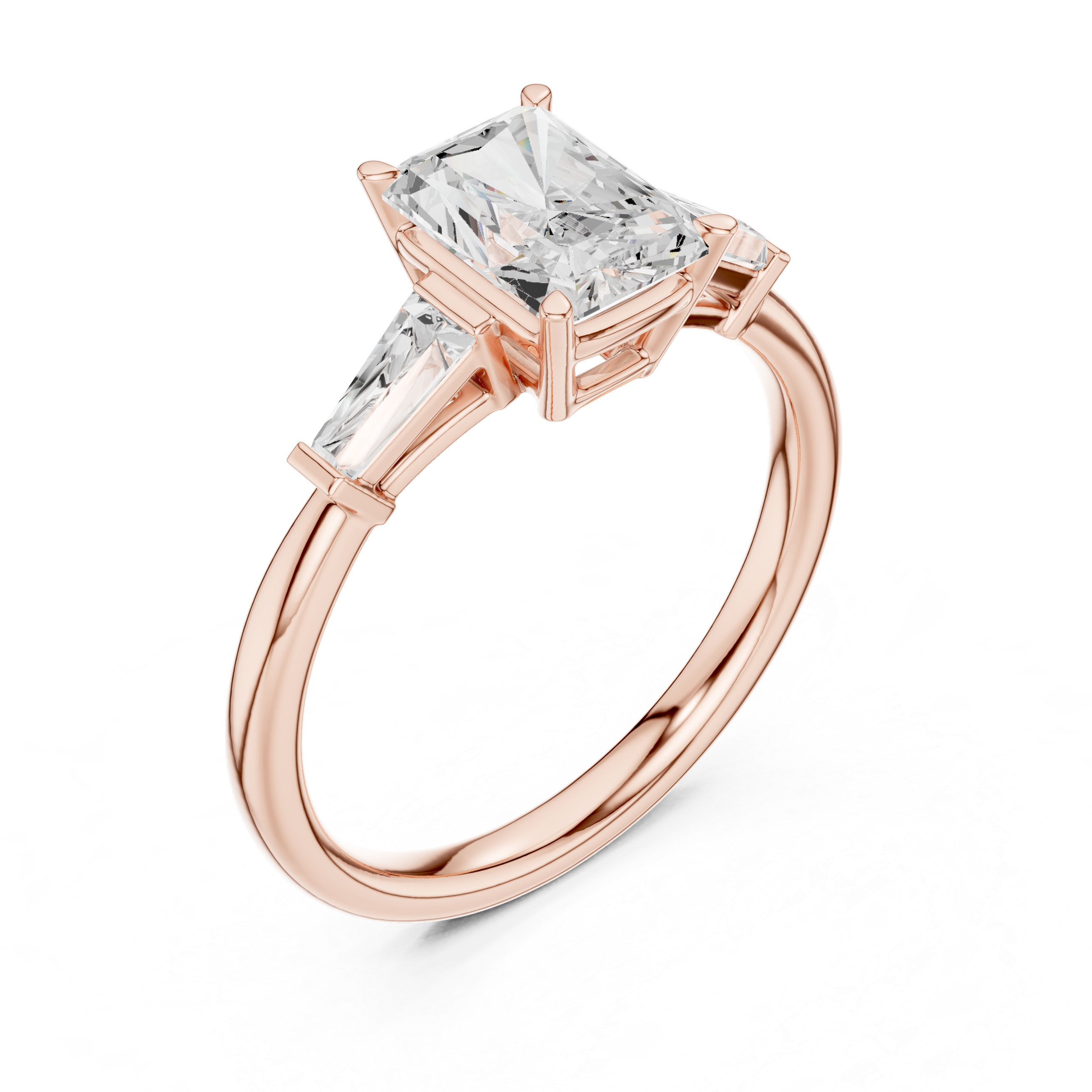 Premium  contemporary three stone design