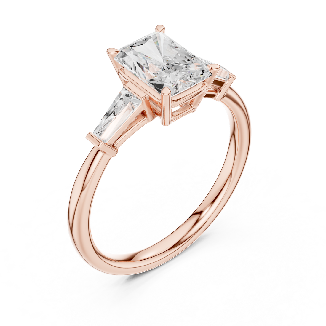 Premium  contemporary three stone design