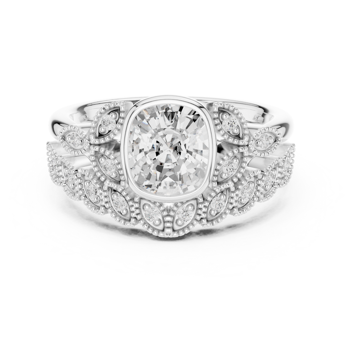 Men's diamond ring with bold style.