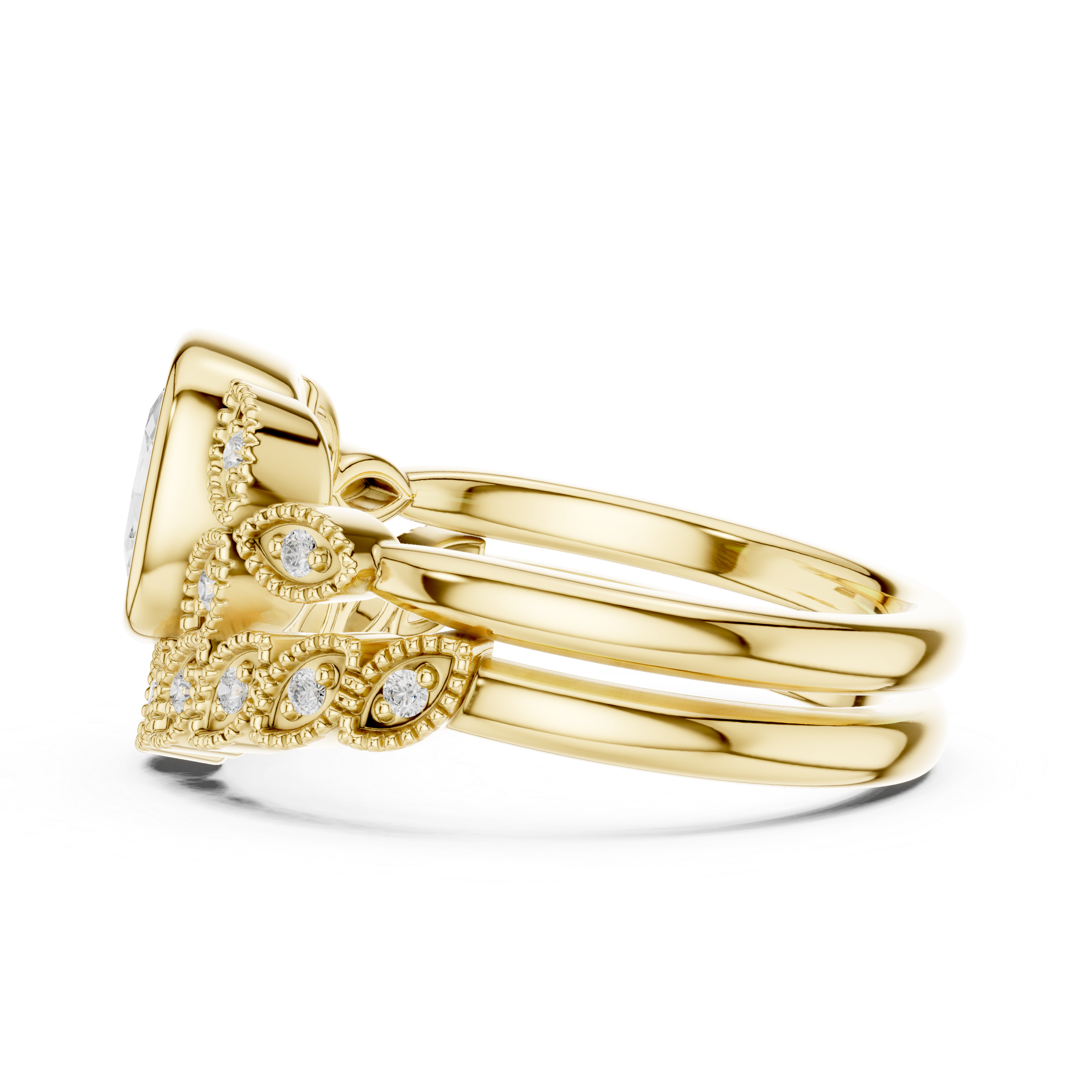 Children's gold bracelet with lightweight design.
